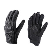 BSDDP A0102 Leather Full Finger Locomotive Gloves Racing Anti-Fall Breathable Touch Screen Gloves, Size: L(Nonporous) Eurekaonline