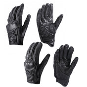 BSDDP A0102 Leather Full Finger Locomotive Gloves Racing Anti-Fall Breathable Touch Screen Gloves, Size: M(Nonporous) Eurekaonline