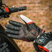 BSDDP RHA0119 Motorcycle Breathable Sheepskin Glove, Size: XL(White) Eurekaonline
