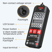BSIDE A1 Dual Mode Smart Handheld High Precision Detection Electrician Voltage Multimeter Without Battery(Black) Eurekaonline