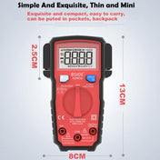 BSIDE ADMS6 High-precision Fully Automatic Small Digital Intelligent Multimeter with HD Digital Display & Shockproof Cover, Support Function Range Switch & Double-sided Pen Holder (Red) Eurekaonline