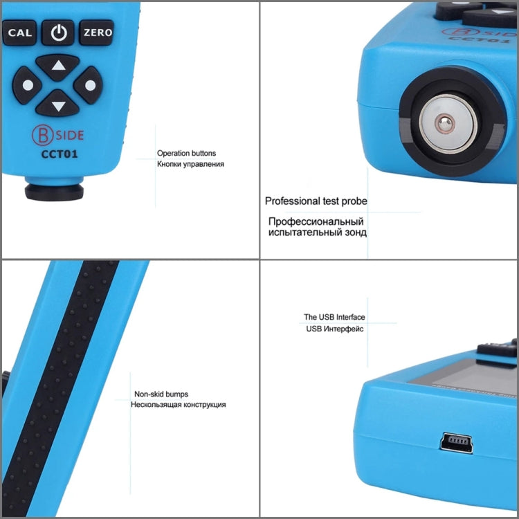 BSIDE CCT01 High Accuracy Digital Coating Thickness Gauge Automotive Paint Tester, Specification: Russian Eurekaonline