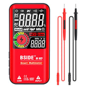 BSIDE Digital Multimeter 9999 Counts LCD Color Display DC AC Voltage Capacitance Diode Meter, Specification: S10 Dry Battery Version (Red) Eurekaonline