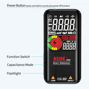 BSIDE Digital Multimeter 9999 Counts LCD Color Display DC AC Voltage Capacitance Diode Meter, Specification: S11 Recharge Version (Black) Eurekaonline