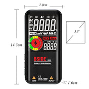 BSIDE Digital Multimeter 9999 Counts LCD Color Display DC AC Voltage Capacitance Diode Meter, Specification: S11 Recharge Version (Black) Eurekaonline