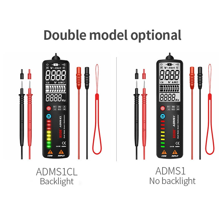 BSIDE Dual-Mode Smart Large-Screen Display Multimeter Electric Pen Portable Voltage Detector, Specification: ADMS1 Eurekaonline