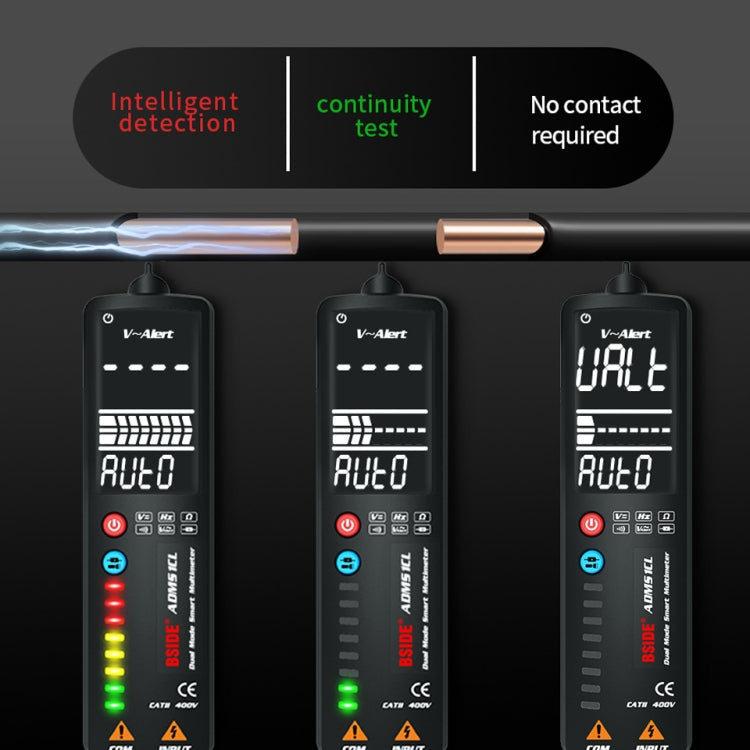 BSIDE Dual-Mode Smart Large-Screen Display Multimeter Electric Pen Portable Voltage Detector, Specification: ADMS1 Eurekaonline