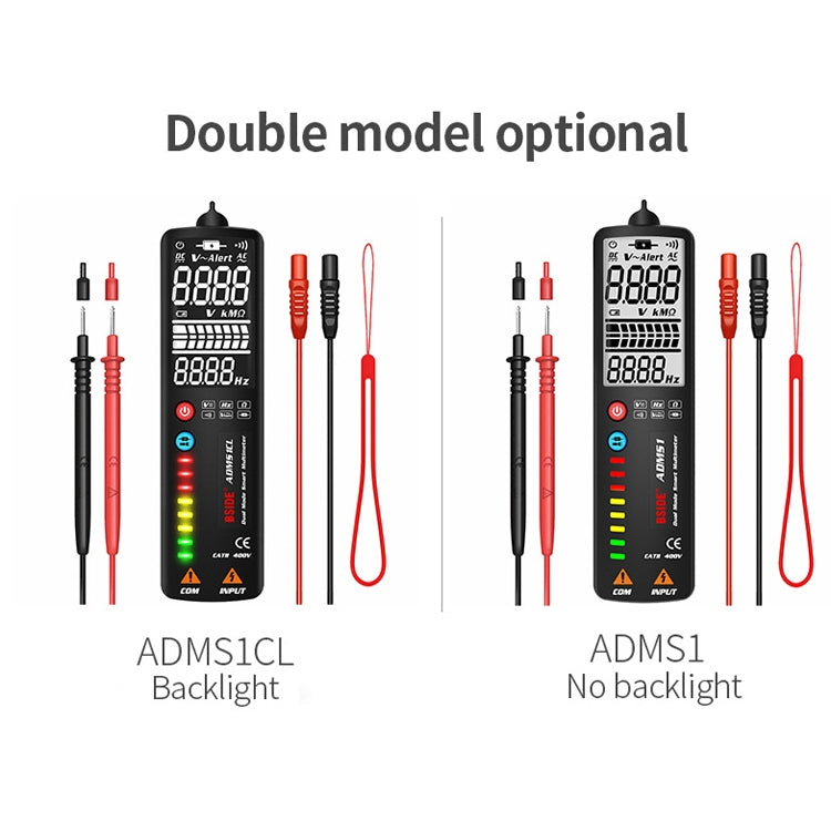 BSIDE Dual-Mode Smart Large-Screen Display Multimeter Electric Pen Portable Voltage Detector, Specification: ADMS1CL Eurekaonline