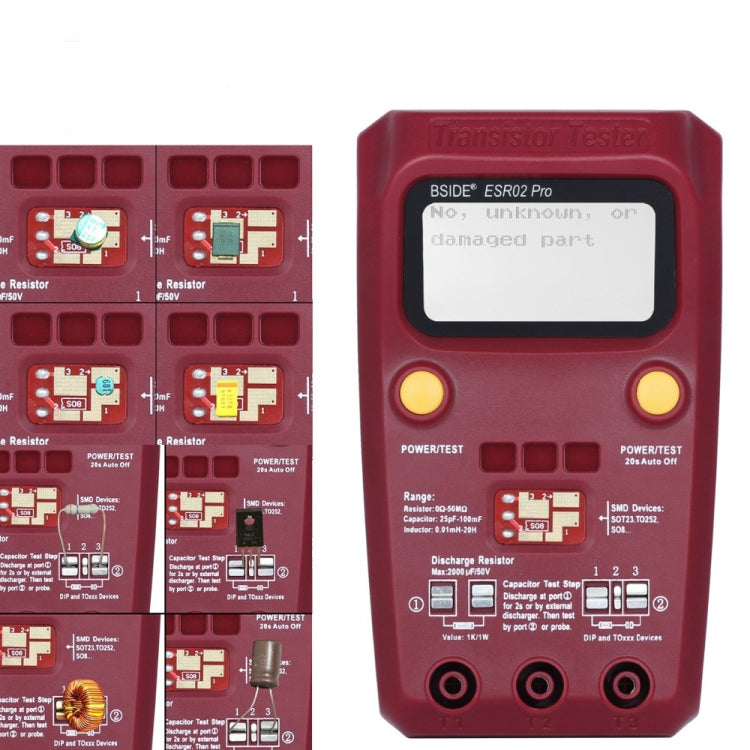 BSIDE ESR02 Pro Digital Transistor Test Table M328 Resistance Inductance Capacitance ESR Tester Eurekaonline