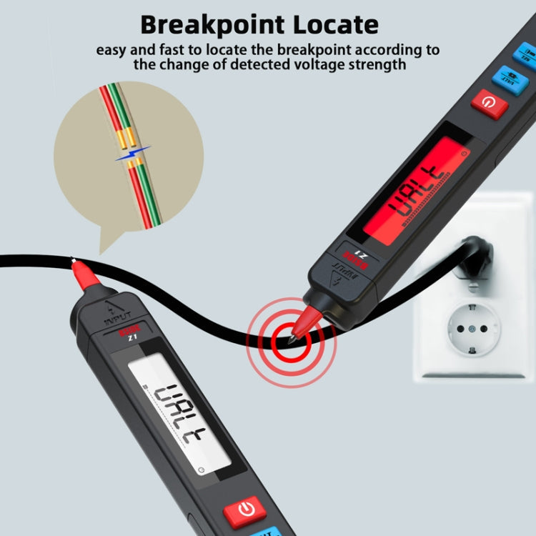 BSIDE Z1 Smart Pen Multimeter Electric Pen Voltage Detector Without Battery (Black) Eurekaonline