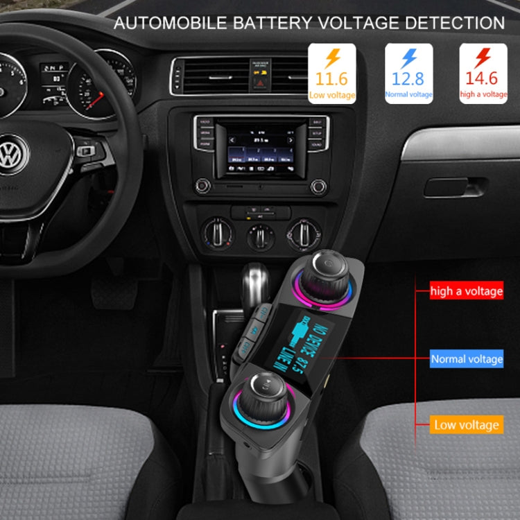 BT06 Dual USB Charging Smart Bluetooth 4.0 + EDR FM Transmitter MP3 Music Player Car Kit with 1.3 inch LED Screen, Support Bluetooth Call, TF Card & U Disk Eurekaonline