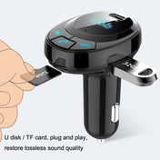 BT09 Car Bluetooth MP3 Digital Display Dual USB Charger(Black) Eurekaonline