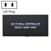 BT100 4K 60Hz 1080P 2 x 2 TV Wall Controller, Plug Type:US Plug(Black) Eurekaonline