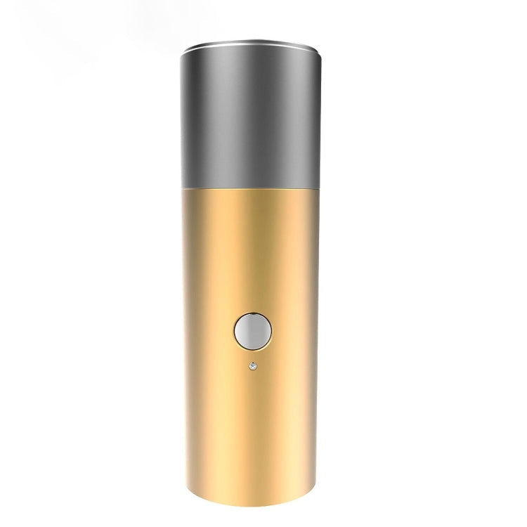 BT201 Small Steel Gun Flashlight Bluetooth Speaker Outdoor Waterproof Metal Small Speaker(Gold) Eurekaonline