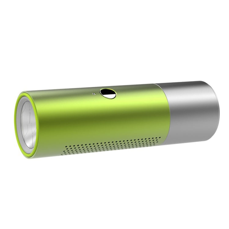 BT201 Small Steel Gun Flashlight Bluetooth Speaker Outdoor Waterproof Metal Small Speaker(Gold) Eurekaonline