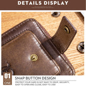 BUFF CAPTAIN 231 First Layer Cowhide Zipper Wallet Horizontal Leather Multiple-Card Thicken Album Wallet(Brown) Eurekaonline