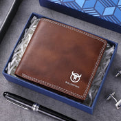 BULL CAPTAIN 032 Vintage Leather Wallets Coins Card Holder Wallet(Coffee) Eurekaonline