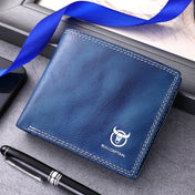 BULL CAPTAIN 032 Vintage Leather Wallets Coins Card Holder Wallet(Haze Blue) Eurekaonline