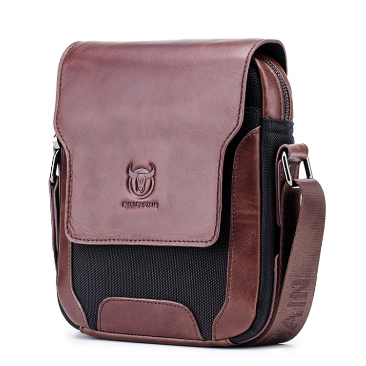 BULL CAPTAIN 999 Men Leather Diagonal Bag First-Layer Cowhide Multi-Function Shoulder Bags(Brown) Eurekaonline