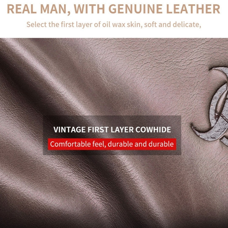 BULL CAPTAIN Anti-theft Brush Leather Wallet For Men(Grey) Eurekaonline