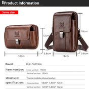 BULL CAPTAIN Multifunctional Leather Mobile Phone Small Waist Bag For Men(Horizontal Brown) Eurekaonline