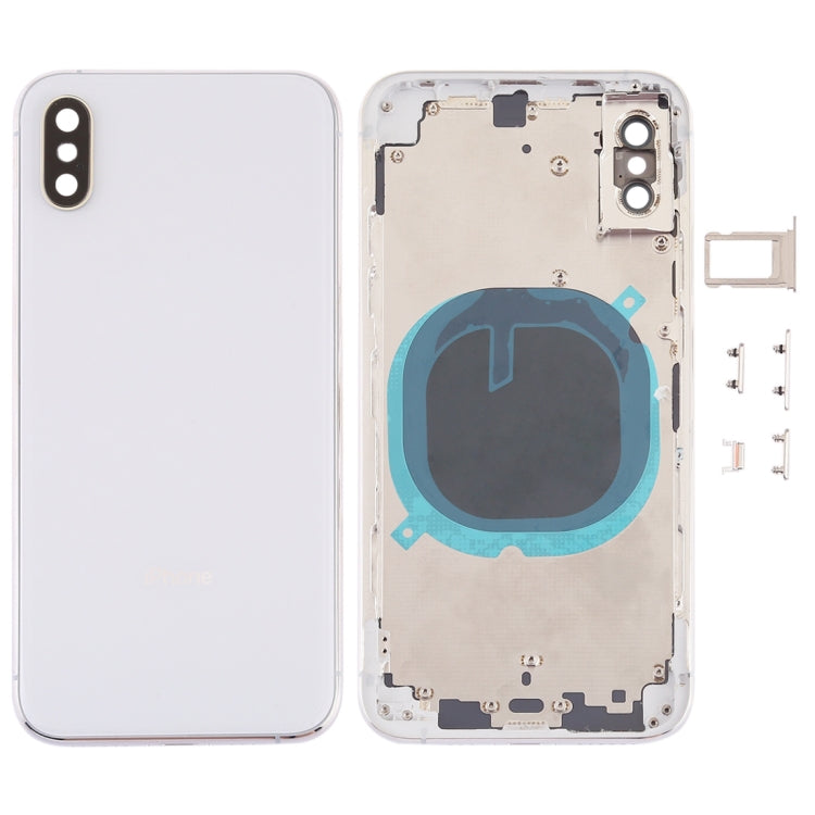 Back Cover with Camera Lens & SIM Card Tray & Side Keys for iPhone XS(White) Eurekaonline