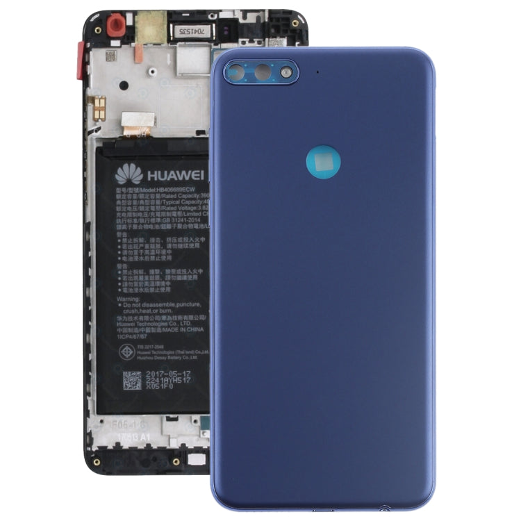 Back Cover with Side Keys for Huawei Y7 (2018)(Blue) Eurekaonline