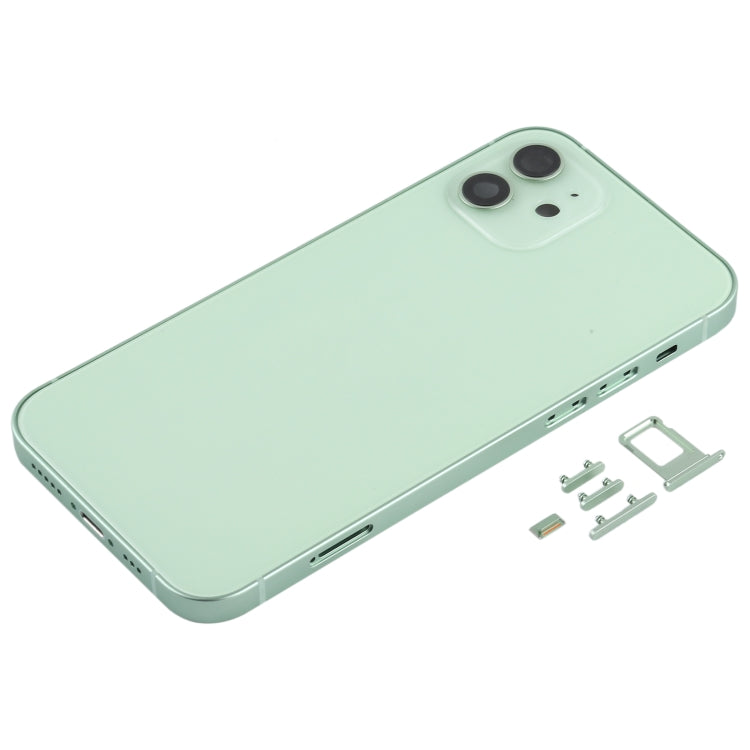 Back Housing Cover with SIM Card Tray & Side  Keys & Camera Lens for iPhone 12(Green) Eurekaonline