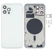 Back Housing Cover with SIM Card Tray & Side  Keys & Camera Lens for iPhone 12 Pro(White) Eurekaonline