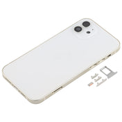 Back Housing Cover with SIM Card Tray & Side  Keys & Camera Lens for iPhone 12(White) Eurekaonline