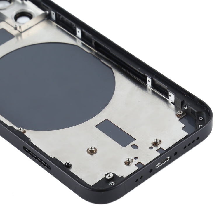 Back Housing Cover with SIM Card Tray & Side  Keys & Camera Lens for iPhone 12 mini(Black) Eurekaonline