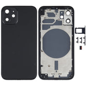 Back Housing Cover with SIM Card Tray & Side  Keys & Camera Lens for iPhone 12 mini(Black) Eurekaonline