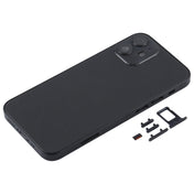 Back Housing Cover with SIM Card Tray & Side  Keys & Camera Lens for iPhone 12 mini(Black) Eurekaonline