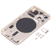 Back Housing Cover with SIM Card Tray & Side  Keys & Camera Lens for iPhone 13 Mini(White) Eurekaonline