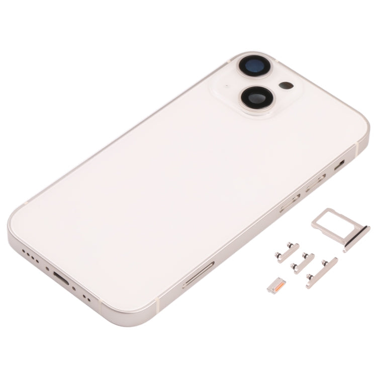 Back Housing Cover with SIM Card Tray & Side  Keys & Camera Lens for iPhone 13 Mini(White) Eurekaonline