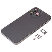 Back Housing Cover with SIM Card Tray & Side  Keys & Camera Lens for iPhone 13 Pro(Black) Eurekaonline