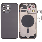 Back Housing Cover with SIM Card Tray & Side  Keys & Camera Lens for iPhone 13 Pro(Black) Eurekaonline