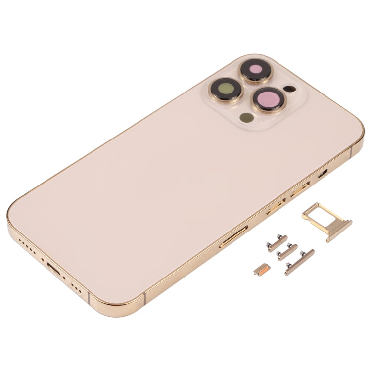 Back Housing Cover with SIM Card Tray & Side  Keys & Camera Lens for iPhone 13 Pro(Gold) Eurekaonline