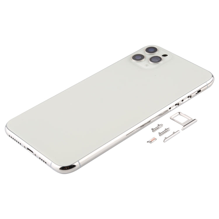 Back Housing Cover with SIM Card Tray & Side keys & Camera Lens for iPhone 11 Pro Max(Silver) Eurekaonline