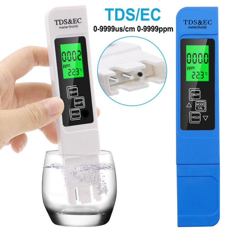 Backlight Model TDS & EC Water Quality Test Pen Meter Conductivity Test Pen(Blue) Eurekaonline