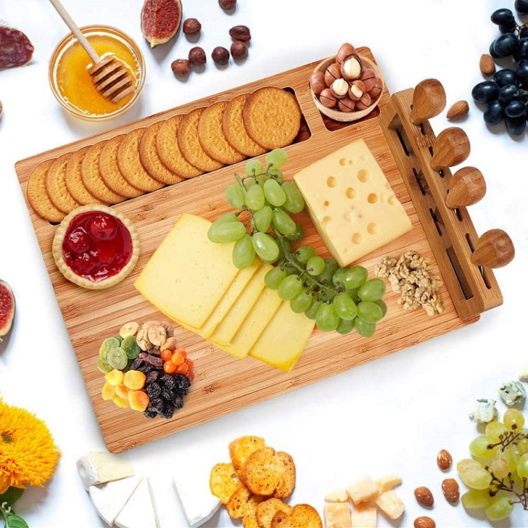 Bamboo Cheese Board Charcuterie Board Sets(36x29x1.5cm) Eurekaonline