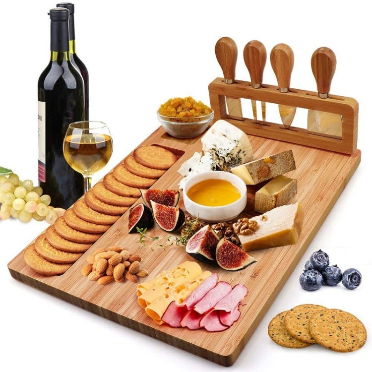 Bamboo Cheese Board Charcuterie Board Sets(36x29x1.5cm) Eurekaonline