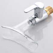 Bathroom Hot Cold Water Faucet Wine Glass Waterfall Faucet(Transparent) Eurekaonline