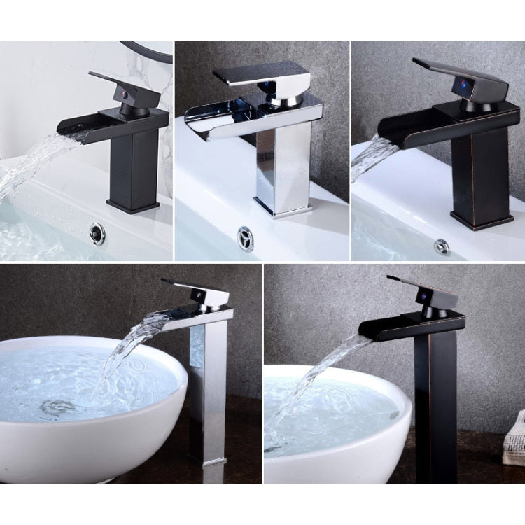 Bathroom Wide Mouth Faucet Square Sink Single Hole Basin Faucet, Specification: HT-81566 Electroplating Short Type Eurekaonline