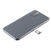 Battery Back Cover Assembly (with Side Keys & Power Button + Volume Button Flex Cable & Wireless Charging Module & Motor & Charging Port & Speaker Ringer Buzzer & Card Tray & Camera Lens Cover) for iPhone 11 Pro(Grey) Eurekaonline
