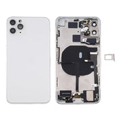 Battery Back Cover Assembly (with Side Keys & Power Button + Volume Button Flex Cable & Wireless Charging Module & Motor & Charging Port & Speaker Ringer Buzzer & Card Tray & Camera Lens Cover) for iPhone 11 Pro(Silver) Eurekaonline