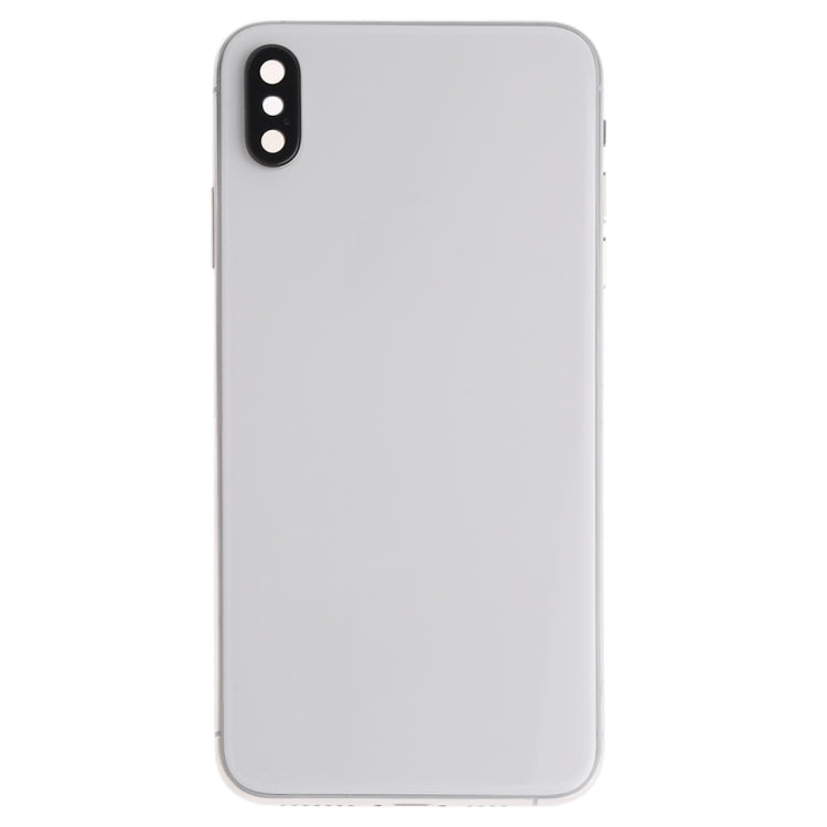 Battery Back Cover Assembly (with Side Keys & Speaker Ringer Buzzer & Motor & Camera Lens & Card Tray & Power Button + Volume Button + Charging Port + Signal Flex Cable & Wireless Charging Module) for iPhone XS(White) Eurekaonline