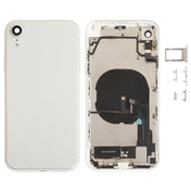 Battery Back Cover Assembly (with Side Keys & Speaker Ringer Buzzer & Motor & Camera Lens & Card Tray & Power Button + Volume Button + Charging Port + Signal Flex Cable & Wireless Charging Module) for iPhone XR(Silver) Eurekaonline