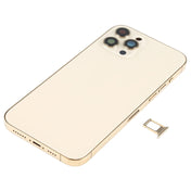 Battery Back Cover Assembly (with Side Keys & Speaker Ringer Buzzer & Motor & Camera Lens & Card Tray & Power Button + Volume Button + Charging Port & Wireless Charging Module) for iPhone 12 Pro Max(Gold) Eurekaonline