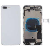 Battery Back Cover Assembly with Side Keys & Vibrator & Speaker Ringer Buzzer & Power Button + Volume Button Flex Cable & Card Tray for iPhone 8 Plus(Silver) Eurekaonline